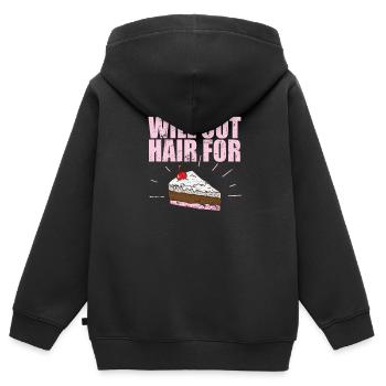 Will cut Hair for Cake Friseur Beruf Haare - Kinder Premium Organic Zip Hoodie - Schwarz - Hinten - AI Model Kid Male (0cm)