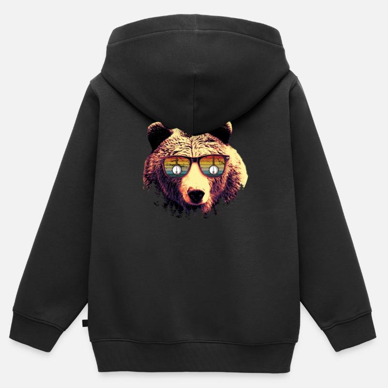 Banjo - Sweat Premium à capuche zippé enfant bio - noir