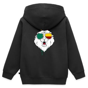 Bénin - Sweat Premium à capuche zippé enfant bio - noir - Dos - AI Model Kid Male (0cm)