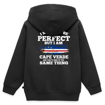 Cap-Vert - Sweat Premium à capuche zippé enfant bio - noir - Dos - AI Model Kid Male (0cm)