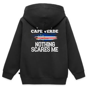 Cap-Vert - Sweat Premium à capuche zippé enfant bio - noir - Dos - AI Model Kid Male (0cm)
