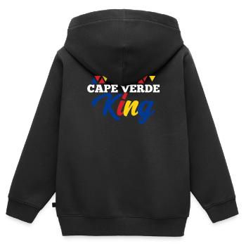 Cap-Vert - Sweat Premium à capuche zippé enfant bio - noir - Dos - AI Model Kid Male (0cm)