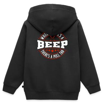Beep Metal Detection Treasure Hunt Funny - Kids Premium Organic Zip-up Hoodie - black - Back - AI Model Kid Male (0cm)