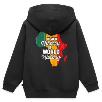 Black History Month Black History - Kinder Premium Organic Zip Hoodie - Schwarz - Hinten - AI Model Kid Male (0cm)