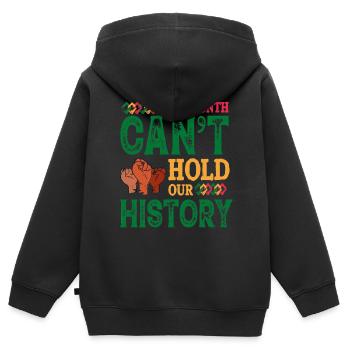 Black History Month Black History - Kinder Premium Organic Zip Hoodie - Schwarz - Hinten - AI Model Kid Male (0cm)
