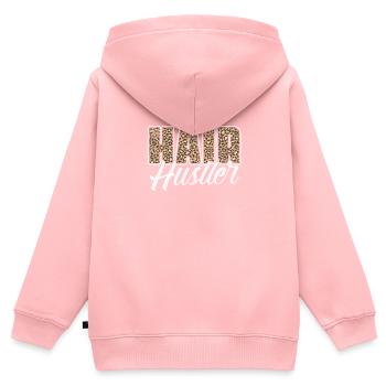 Kosmetikerin - Kinder Premium Organic Zip Hoodie - Rosa - Hinten - AI Model Kid Female (0cm)