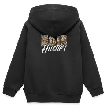 Kosmetikerin - Kinder Premium Organic Zip Hoodie - Schwarz - Hinten - AI Model Kid Male (0cm)