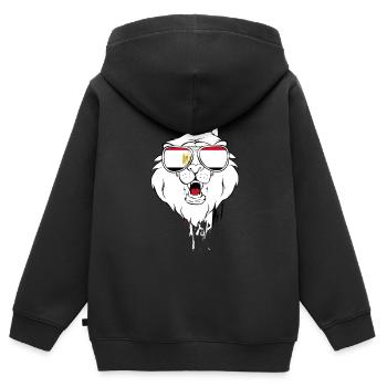 Égypte - Sweat Premium à capuche zippé enfant bio - noir - Dos - AI Model Kid Male (0cm)