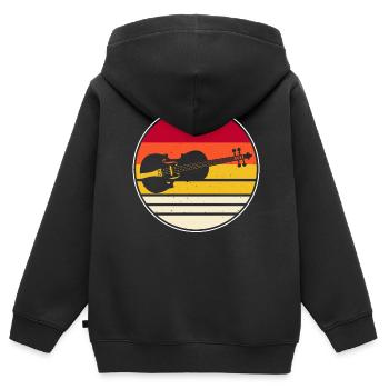 Violine Violinist - Kinder Premium Organic Zip Hoodie - Schwarz - Hinten - AI Model Kid Male (0cm)