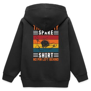 Bowling - Kinder Premium Organic Zip Hoodie - Schwarz - Hinten - AI Model Kid Male (0cm)