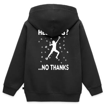 Bloc Bloc Escalade de bloc Bloc - Sweat Premium à capuche zippé enfant bio - noir - Dos - AI Model Kid Male (0cm)