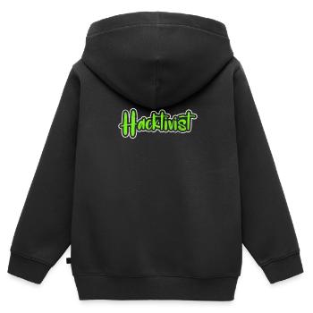 Hacker - Kinder Premium Organic Zip Hoodie - Schwarz - Hinten - AI Model Kid Male (0cm)