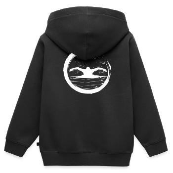 Schwimmer schwimmen Schwimm - Kinder Premium Organic Zip Hoodie - Schwarz - Hinten - AI Model Kid Male (0cm)