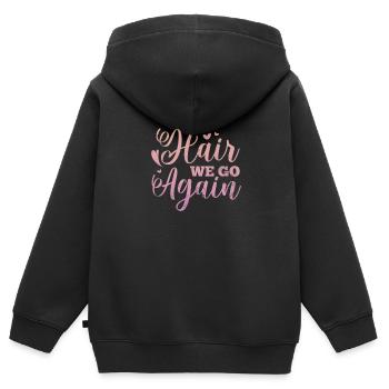 Kosmetikerin - Kinder Premium Organic Zip Hoodie - Schwarz - Hinten - AI Model Kid Male (0cm)