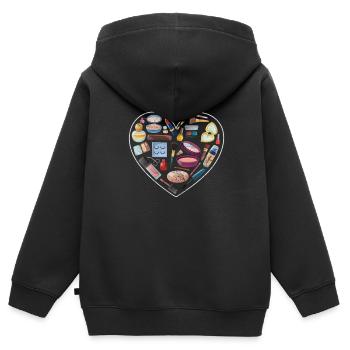 Kosmetikerin - Kinder Premium Organic Zip Hoodie - Schwarz - Hinten - AI Model Kid Male (0cm)