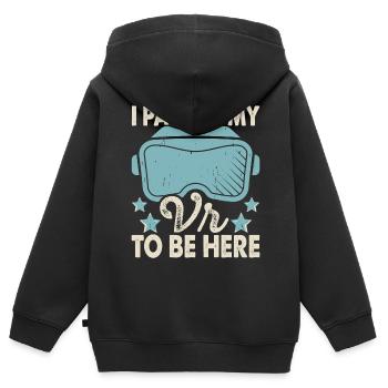 VR Virtual Reality Glasses Virtual Reality - Kids Premium Organic Zip-up Hoodie - black - Back - AI Model Kid Male (0cm)