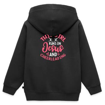 Cheerleader - Kids Premium Organic Zip-up Hoodie - black - Back - AI Model Kid Male (0cm)