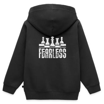 Schaak - Kinder Premium zip hoodie biologisch - zwart - Achter - AI Model Kid Male (0cm)