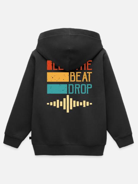 Dj - Kinder Premium Organic Zip Hoodie - Schwarz