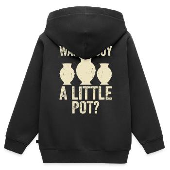 Töpfern Töpferei Töpfer - Kinder Premium Organic Zip Hoodie - Schwarz - Hinten - AI Model Kid Male (0cm)