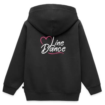 Linedance - Kinder Premium Organic Zip Hoodie - Schwarz - Hinten - AI Model Kid Male (0cm)