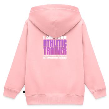 Sports Physician - Kids Premium Organic Zip-up Hoodie - rose - Back - AI Model Kid Female (0cm)