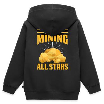 gold panning gold panner gold prospector gold prospector - Kids Premium Organic Zip-up Hoodie - black - Back - AI Model Kid Male (0cm)