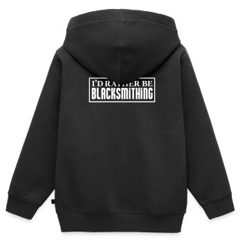 Blacksmith Schiede Anvil Cutler Gift - Kids Premium Organic Zip-up Hoodie - black - Back - AI Model Kid Male (0cm)