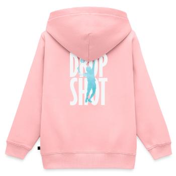 Drop Shot Badminton - Kinder Premium Organic Zip Hoodie - Rosa - Hinten - AI Model Kid Female (0cm)