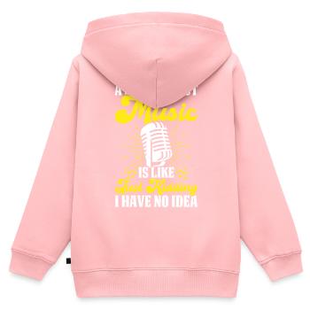 Singing Singer - Kids Premium Organic Zip-up Hoodie - rose - Back - AI Model Kid Female (0cm)