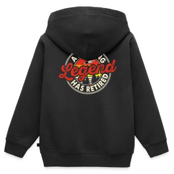 Krankenschwester Rente Rentnerin - Kinder Premium Organic Zip Hoodie - Schwarz - Hinten - AI Model Kid Male (0cm)