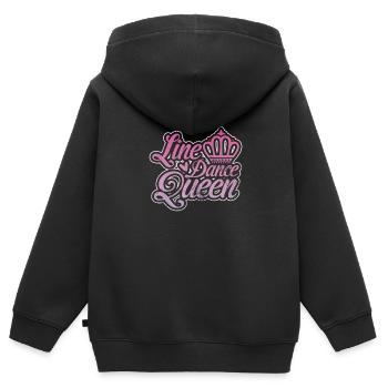 Linedance - Kinder Premium Organic Zip Hoodie - Schwarz - Hinten - AI Model Kid Male (0cm)
