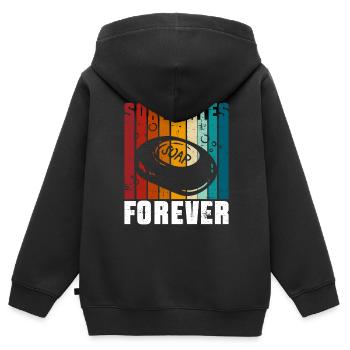savon fabrication savon savonnière savonnerie savon chaudière - Sweat Premium à capuche zippé enfant bio - noir - Dos - AI Model Kid Male (0cm)