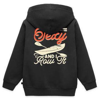 Kajak Kajakfahrer Kajaker - Kinder Premium Organic Zip Hoodie - Schwarz - Hinten - AI Model Kid Male (0cm)