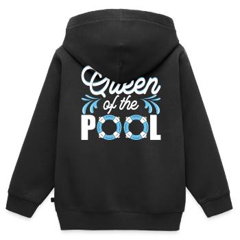 Flotteur de natation - Sweat Premium à capuche zippé enfant bio - noir - Dos - AI Model Kid Male (0cm)
