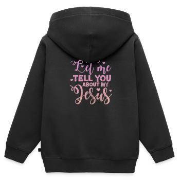Bibel - Kinder Premium Organic Zip Hoodie - Schwarz - Hinten - AI Model Kid Male (0cm)