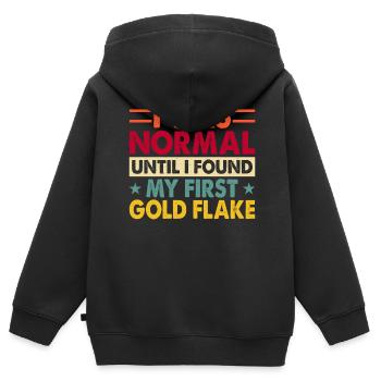 gold panning gold panner gold prospector gold prospector - Kids Premium Organic Zip-up Hoodie - black - Back - AI Model Kid Male (0cm)