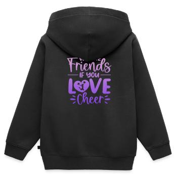 Cheerleader - Kids Premium Organic Zip-up Hoodie - black - Back - AI Model Kid Male (0cm)