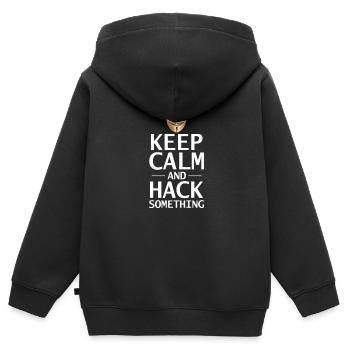 Hacker Coder Computerfreak Nerd Hacking Geschenk - Kinder Premium Organic Zip Hoodie - Schwarz - Hinten - AI Model Kid Male (0cm)