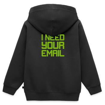 Hacker Coder Computerfreak Nerd Hacking Geschenk - Kinder Premium Organic Zip Hoodie - Schwarz - Hinten - AI Model Kid Male (0cm)