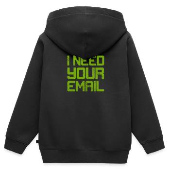 Hacker - Kinder Premium Organic Zip Hoodie - Schwarz - Hinten - AI Model Kid Male (0cm)
