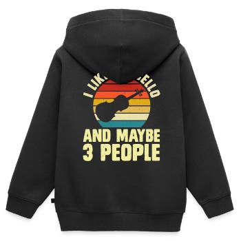 Violine Violinist - Kinder Premium Organic Zip Hoodie - Schwarz - Hinten - AI Model Kid Male (0cm)