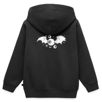 Gothic Flying Eye Horror Horror - Kids Premium Organic Zip-up Hoodie - black - Back - AI Model Kid Male (0cm)