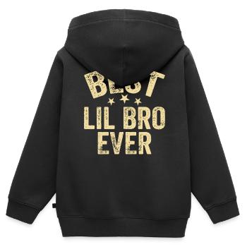 Bester Kleiner Bruder - Kinder Premium Organic Zip Hoodie - Schwarz - Hinten - AI Model Kid Male (0cm)