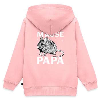 Mäuseliebhaber - Mäuse Papa - Kinder Premium Organic Zip Hoodie - Rosa - Hinten - AI Model Kid Female (0cm)