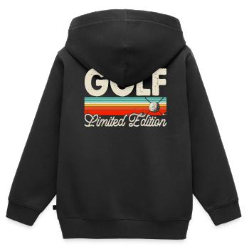 Golf Golfeur - Sweat Premium à capuche zippé enfant bio - noir - Dos - AI Model Kid Male (0cm)