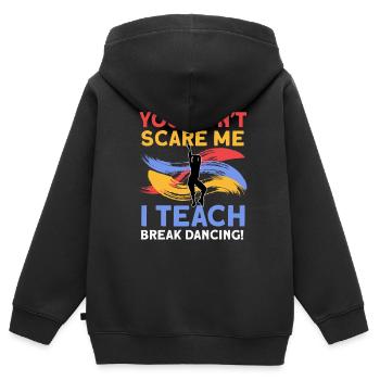 Breakdancing - Kinder Premium Organic Zip Hoodie - Schwarz - Hinten - AI Model Kid Male (0cm)
