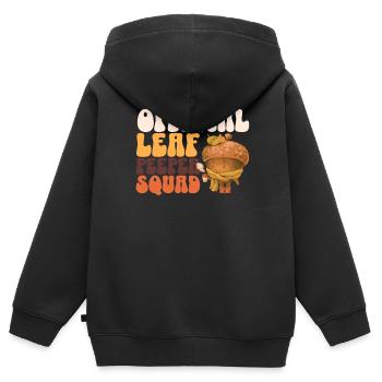 Leaf Peeper Squad Herbst Laub Leaf Peeping Herbst - Kinder Premium Organic Zip Hoodie - Schwarz - Hinten - AI Model Kid Male (0cm)