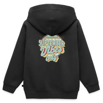 SUPtember Stand up paddling board Stehpaddler - Kinder Premium Organic Zip Hoodie - Schwarz - Hinten - AI Model Kid Male (0cm)