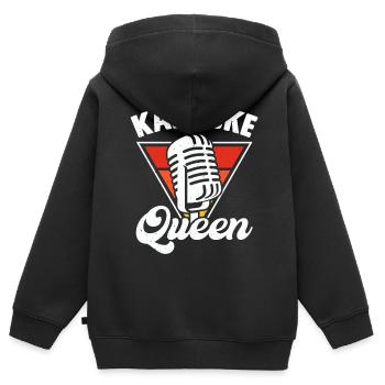 Karaoké - Sweat Premium à capuche zippé enfant bio - noir - Dos - AI Model Kid Male (0cm)